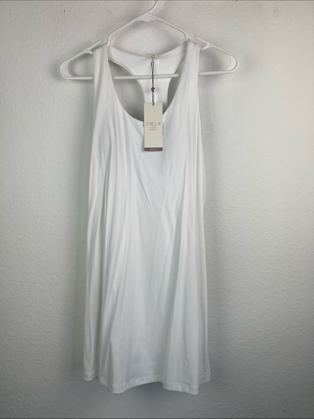 Calia by Carrie Underwood White Racerback Midi Dress Women’s Size Medium